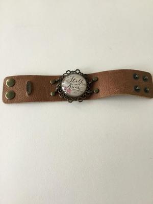 Plunder. Marked leather bracelet