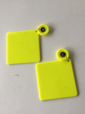 Yellow statement earrings