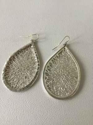 Silver tone fashion earrings