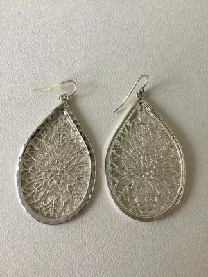 Silver tone fashion earrings
