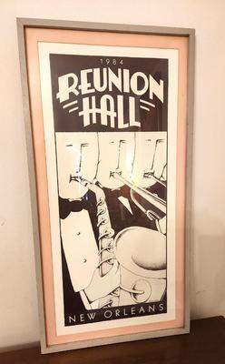 Lot #240 Reunion Hall - Framed Poster - signed by artist