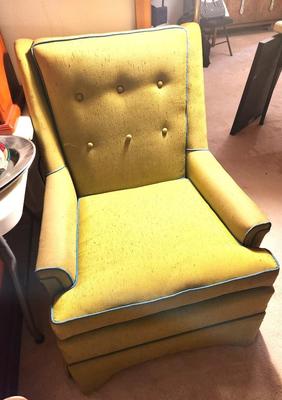 Lot #242 Vintage Mid Century Modern Armchair - Avocado Green