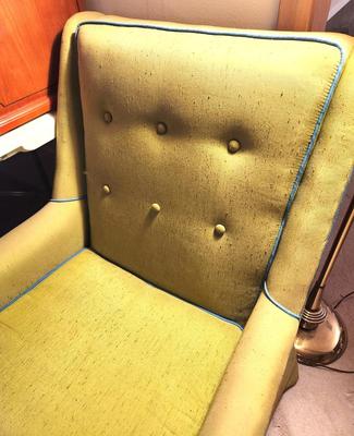 Lot #242 Vintage Mid Century Modern Armchair - Avocado Green