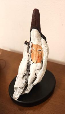 Lot #244 Lot of 2 Driftwood Art Pieces - Santa Claus - both signed