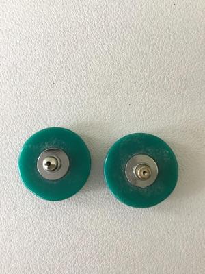 Beautiful green round fashion earrings