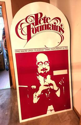 Lot #250 Large Formica Sign with Cork Back - Pete Fountain's Hilton Hotel Club Entry Sign