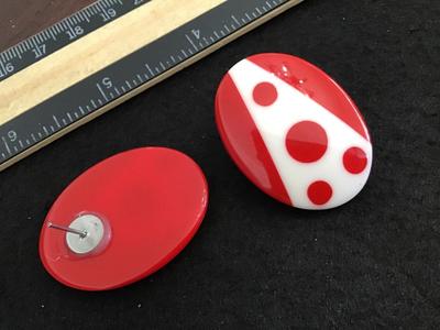 Large Red Earrings