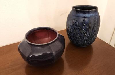 #265 Lot of 2 pieces - Casey Willems Williams Studio - Louisiana Art Pottery