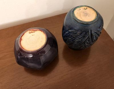 #265 Lot of 2 pieces - Casey Willems Williams Studio - Louisiana Art Pottery