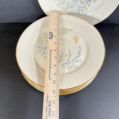 LOT 6D: Lenox Special Floral Butterfly 10” Plates