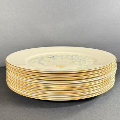 LOT 6D: Lenox Special Floral Butterfly 10” Plates