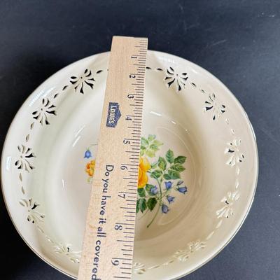 LOT 8D: Lenox Collection: 1997 Mother's Day Plate, Limited Edition 5000 "Victorian Beauty" Pierced Plate w/ Matching Bowl,...