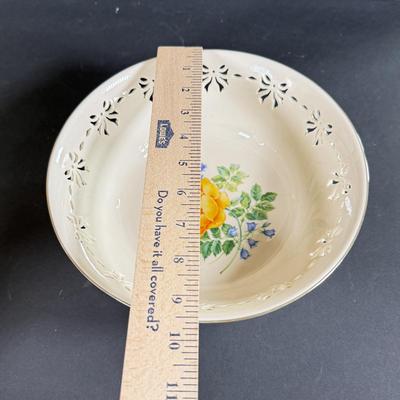 LOT 8D: Lenox Collection: 1997 Mother's Day Plate, Limited Edition 5000 "Victorian Beauty" Pierced Plate w/ Matching Bowl,...