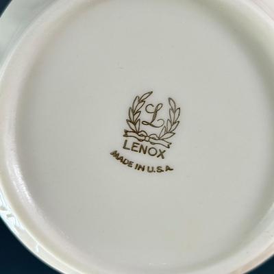 LOT 12D: Lenox Collection: Woodland Vase, Trinket Tray, Small Bowl & Long Platter