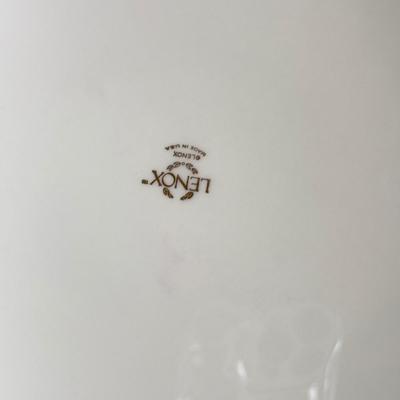 LOT 13D: Lenox Collection: Special Fruit Plate, Ornated Edge Platter, Harvest Small Bowl & Basket Dish