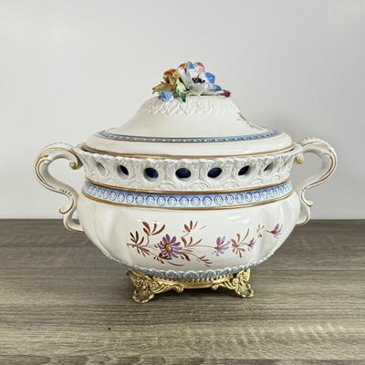 LOT 15D: Vintage Signed Italian Majolica Tureen