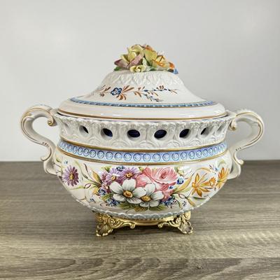 LOT 15D: Vintage Signed Italian Majolica Tureen