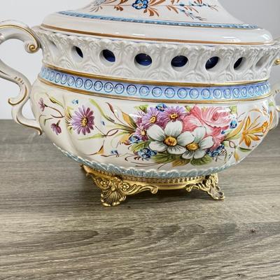 LOT 15D: Vintage Signed Italian Majolica Tureen