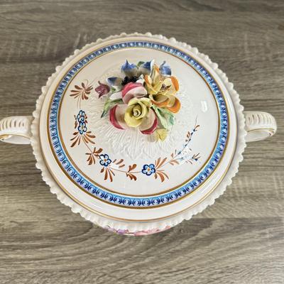 LOT 15D: Vintage Signed Italian Majolica Tureen