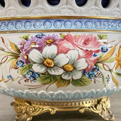 LOT 15D: Vintage Signed Italian Majolica Tureen