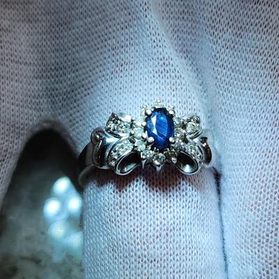 14k White Gold Estate Bow Tie Setting Ring Size 11 5.15 grams