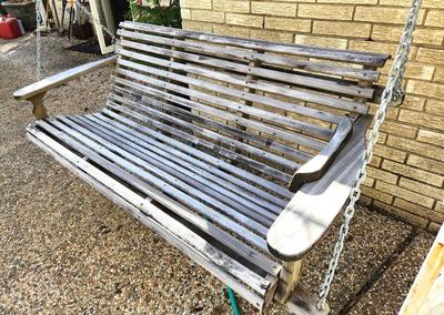 Lot #273 Vintage Cypress Porch Swing with Chains