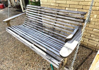 Lot #273 Vintage Cypress Porch Swing with Chains
