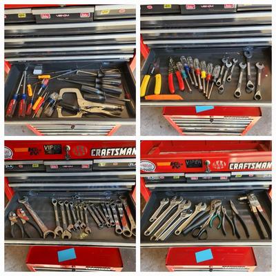 4 Drawers of Tools Craftsman Wrenches Screw & Socket drivers and more