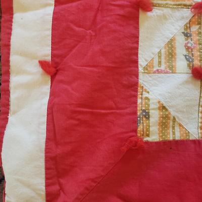 Oak Quilt Rack and Two Handmade Quilts (PB-KD)
