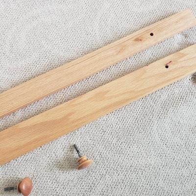 Oak Quilt Rack and Two Handmade Quilts (PB-KD)