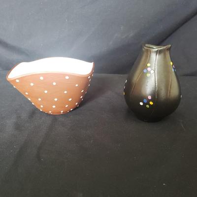Dotted Vase and Bowl Made in Norway (PB-KD)