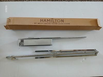 The Hamilton no 400-N Chrome plated music stand - Krauth & Benninghofen Inc. In original box