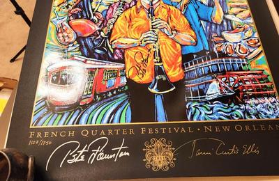 Lot #279 Unframed French Quarter Fest Poster 2011 - signed by all/numbered - 3 signatures