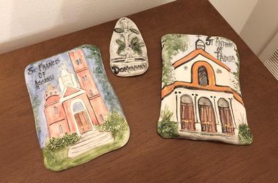 Lot #283 Lot of 3 Clay Creations-style Wall Plaques - New Orleans themed