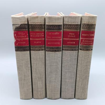 LOT 5: Vintage 1970s Classics Club Book Collection - The Iliad, The Odyssey, Meditations & More
