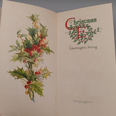 LOT 7: Poems by Henry Wadsworth Longfellow 1893, Washington Irving's Christmas Eve, Barse & Hopkins Publishers' Evangeline...