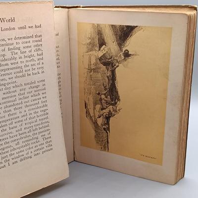 LOT 8: Antique Books - Arthur Conan Doyle's The Lost World 1912, H. G. Wells The Outline of History 1920 & Charles Dickens'...