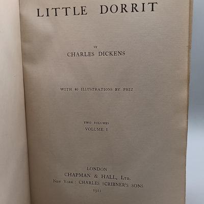 LOT 8: Antique Books - Arthur Conan Doyle's The Lost World 1912, H. G. Wells The Outline of History 1920 & Charles Dickens'...