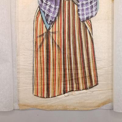 LOT 14: Set of (4) Japanese Silk Paintings with a Chinese Rice Paper Painting