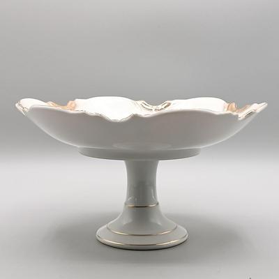 LOT 15: Vintage Kashmir Rose Hand-Painted Plates and Pedestal Dish