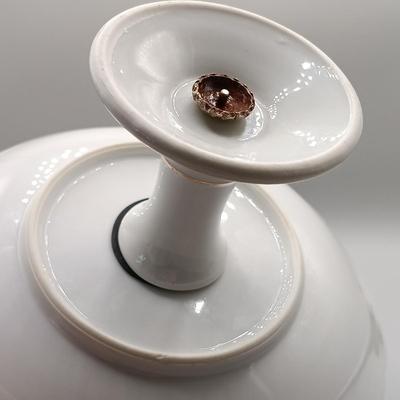 LOT 15: Vintage Kashmir Rose Hand-Painted Plates and Pedestal Dish