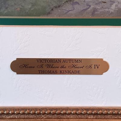 LOT 16: Thomas Kinkade Signed and Numbered Victorian Autumn Print w/ COA