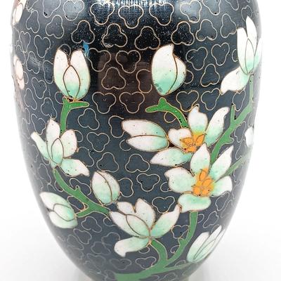 LOT 17: Vintage 5" Cloisonne Floral Vase