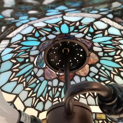 LOT 101B: Blue Stained-Glass Tiffany-Style Lamp