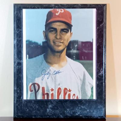 LOT 106B: Phillies 1993 National League Champions Plaque, Signed Photo of Johnny Callison, 2008 World Series Champions Plaque & More