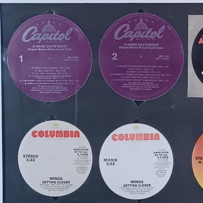 LOT 108B: Beatlefest 1980 Secaucus, NJ Program and Ticket, Framed LP Labels and Sticker, Contemporary Concert Posters & More