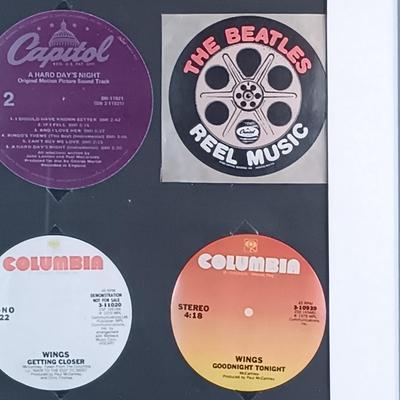 LOT 108B: Beatlefest 1980 Secaucus, NJ Program and Ticket, Framed LP Labels and Sticker, Contemporary Concert Posters & More