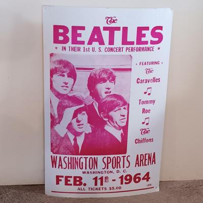 LOT 108B: Beatlefest 1980 Secaucus, NJ Program and Ticket, Framed LP Labels and Sticker, Contemporary Concert Posters & More