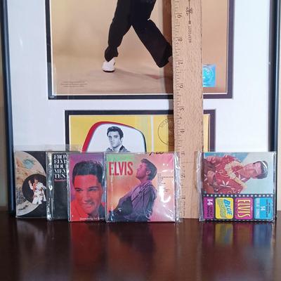 LOT 111B: Elvis Presley Sealed Chu-Bops Mini Bubblegum Albums w/ 'All Shook Up' Photo and Envelope in Frame