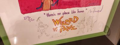 Lot #291 Framed Matt Rinard "Wizard of Pawz" print - hand signed 234/350